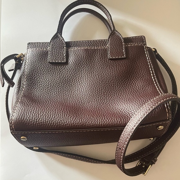 Kate Spade Brown Leather Satchel with Adjustable Strap - Picture 3 of 6